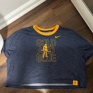 Nike Blue and Gold Women's Top